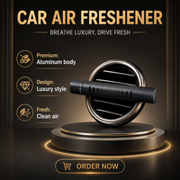 Diffuseur d'aromathérapie universel pour grille d'aération de voiture TopOne en alliage d'aluminium avec bâtonnet de parfum solide et clip de protection en silicone OEM/ODM