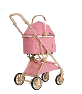 รถเข็นสัตว์เลี้ยงแบบพับได้รุ่นใหม่ 301-2 ได้รับการรับรองจากสายการบิน ผลิตจากอะลูมิเนียมสำหรับการบิน พร้อมระบบกันกระแทก เหมาะสำหรับสุนัขและแมว ขนาดเล็ก สำหรับใช้งานกลางแจ้ง - Product Image 3