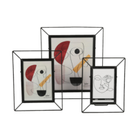 Cadre photo en métal doré de haute qualité, moderne et luxueux, pour la décoration de la maison, en gros