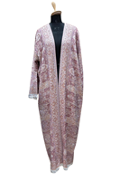 Robe de luxe de Dubaï pour l'Aïd, robe islamique pour femmes musulmanes, élégante et raffinée, décorée de diamants, en cachemire, ouverte sur le devant