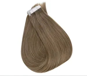 Extensiones de foca de cabello humano, peluca de color Remy con cinta, 10 piezas, 16 pulgadas,