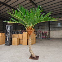 Faux palmier courbé personnalisé, résistant au vent, imitation cocotier, Palmera artificielle courbe pour piscine, décoration de plage et de complexe hôtelier