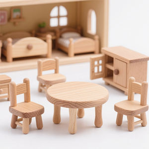 Houten Miniatuur Meubels Poppenhuis Voor Kinderen Kinderen Geschenken Poppenhuis Doen Alsof Spelen Fabriek Levering Groothandel Educatief Speelgoed - Product Image 5