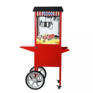 Máquina automática de popcorn de comprimido, grande máquina comercial de popcorn operada a bateria