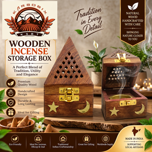 Caja de Almacenamiento de Incienso de Madera Ecológica Hecha a Mano, Soporte Árabe para Incienso, Quemador de Aromaterapia de Sándalo con Cierre Metálico para el Hogar - Product Image 3