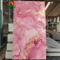 Décoration murale pour la maison, panneau mural en PVC UV, feuille de marbre, panneau mural UV pour hôtel, intérieur