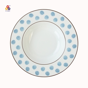 GXKC-Juego de <span class=keywords><strong>vajilla</strong></span> de porcelana Azul Real, nuevo hueso, 20 piezas - Product Image 3