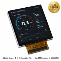 Kapazitives Hochauflösendes 4,480x480 Quadratisches IPS LCD-Modul 3,57mm Ultra-Dünn MIPI 46 PIN Display Industrielle Temperaturanzeige TML