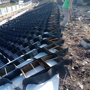 HDPE geocell ASTM 150 445 mịn đục lỗ vật liệu xây dựng giữ lại tường nhựa lưới sỏi đường lái xe geocells - Product Image 6