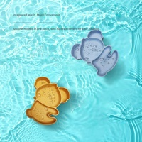 Assiette à ventouse en silicone Koala pour bébé, compartimentée, qualité alimentaire, pour l'alimentation des tout-petits, sans BPA