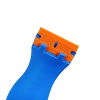 Grattoir en plastique à lame fine de 1,5 mm (100x40 mm) pour l'élimination de la saleté, l'application de film automobile, le décapage d'adhésifs et le nettoyage domestique