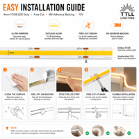 Tira de LED RGB COB de 24 V, IP67, Resistente al Agua, 576 LED/m, Rollo de 50 m, Cinta de Luz Lineal Flexible sin Puntos para Decoración de Jardín Exterior