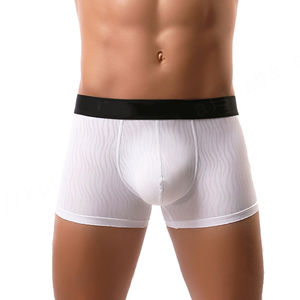 Calzoncillos bóxer de tela transpirable de nuevo diseño, ropa interior personalizada de tallas grandes de tiro medio para hombre, pantalones cortos con estampado de logotipo personalizado - Product Image 2