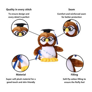 Giocattoli di peluche di laurea con gufo laureato giocattoli di peluche bambola regalo peluche peluche peluche con gufo di laurea - Product Image 6