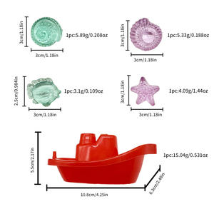 Jouets de bain pour enfants Baby Water Play Toy Boats et petits navires en plastique Différentes couleurs pour 5 à 7 ans - Product Image 3