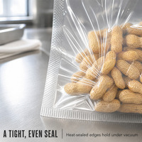 Sacs sous vide en nylon PA PE résistants aux perforations, transparents, à trois soudures latérales, pour noix décortiquées, vente en gros