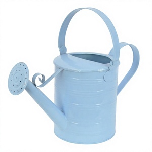 Regadera de jardín, metal sin óxido, color de acento recubierto, plantas de vivero, flor, lata de agua y maceta hecha en la India - Product Image 1