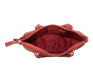 Bold Statement Women <b>Red</b> Leather Handbag Luxury Classic Design Stylish Shoulder Tote Bag Elegant Ladies <b>Purse</b> for Work Office - Product Image 2
