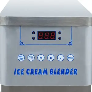 2021 नई मॉडल स्वचालित असली फल आइस क्रीम ब्लेंडर भंवर फ्रीजर आइस क्रीम मिश्रण मशीन