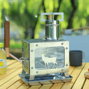 <span class=keywords><strong>Estufa</strong></span> <span class=keywords><strong>de</strong></span> <span class=keywords><strong>Leña</strong></span> y Carbón Manual <span class=keywords><strong>de</strong></span> Acero Inoxidable, Tamaño Mini, Multiusos, para Chimenea, Camping y Cocina al Aire Libre, Venta al Por Mayor - Product Image 4