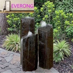 Decorazione da <span class=keywords><strong>giardino</strong></span> distintiva su misura <span class=keywords><strong>per</strong></span> esterno in pietra di basalto scolpita roccia cascata fontana in vendita - Product Image 1