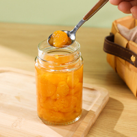 180Ml Diepe Twist Metalen Deksel Hoge Kwaliteit Brede Mond Voedselopslag Glazen Pot Fruit Jam Pot Met Luchtdicht Deksel