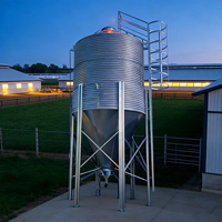 Nouveau silo en matériau galvanisé pour l'élevage de bétail et de volailles, capacité de 14 à 60 tonnes, facilement assemblable