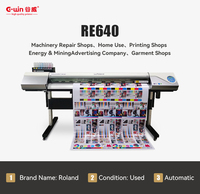 Impresora de Inyección de Tinta Automática Eco-Solvente Roland RE640 de 1.6m, Plotter Usado, Impresión de Etiquetas en Material Flexible CMYK, Cabezal de Impresión DX7