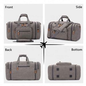 Muestra Gratis, Nueva Bolsa de Viaje Ligera de Lona para Fin de Semana, Deportes, Entrenamiento, Bolsa de Viaje - Product Image 4