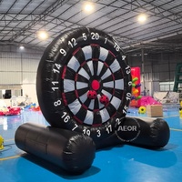 Jeux de fléchettes de football gonflables en PVC pour l'extérieur, vente directe, très demandés pour les fêtes de Noël