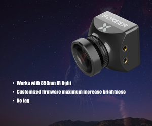 Foxeer Mini Night <span class=keywords><strong>3</strong></span> 1200TVL 0.00001Lux 红外灵敏夜视摄像头 850nm 红外灯 HS1262 适用于无人机相机 ZLD - Product Image 2
