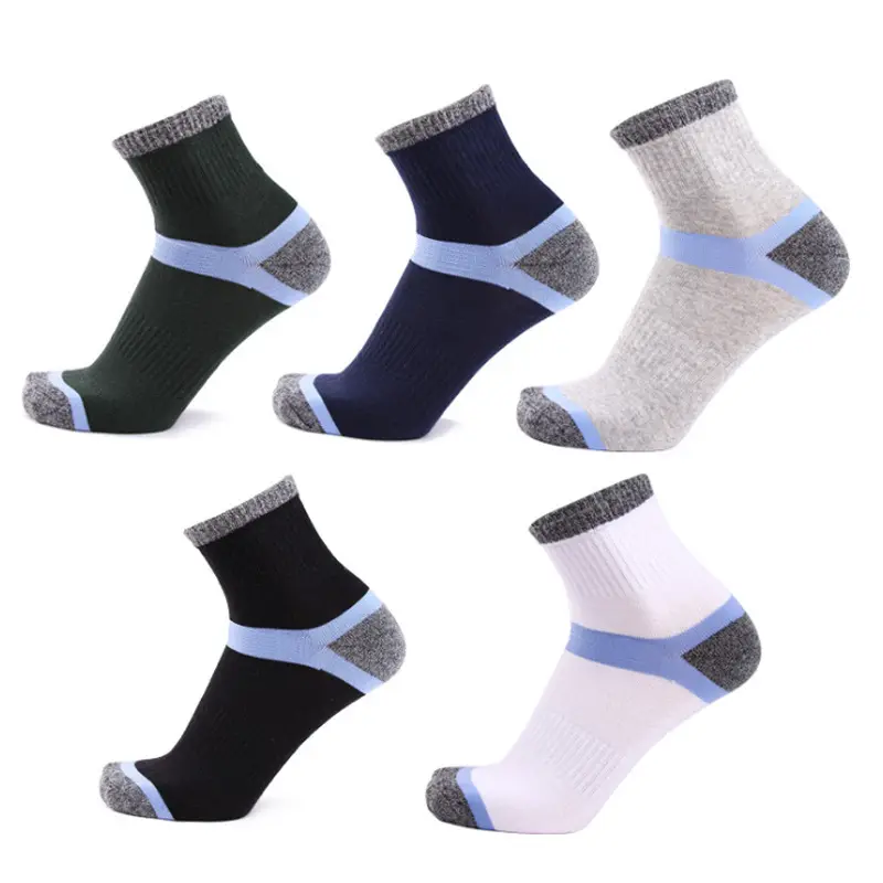 Support Sample Cotton Sweat-Absorbent Outdoor Fashion Running Basketball Sports Crew Socks For Men