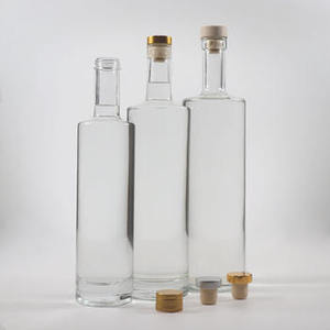 Vente en gros 750ml 700ml 500ml 1L Bouteilles en verre carrées françaises avec joint en liège pour Gin Whisky Vin Spiritueux Liqueur - Product Image 3