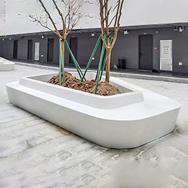 811B Flowerpot long <b>bench</b> chair public FurnitureWeatherproof decorative planter seat Outdoor Lounge Leisure Chair Waiting - Product Image 5