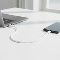 Kabel Data Charger Cepat USB-C PVC 2A Harga Pabrik Murah, Kabel USB Android Putih, Kabel USB ke Type-C