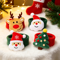 Bracelets à claquer en tissu peluche résistant à la déchirure Unai pour Noël, bracelets pour enfants, motifs Père Noël, renne, sapin, chapeau, cadeaux de fête en gros