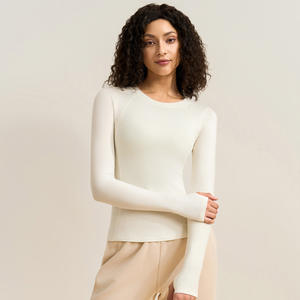 <span class=keywords><strong>Magliette</strong></span> da <span class=keywords><strong>donna</strong></span> a compressione invernale a manica lunga tick Dry <span class=keywords><strong>Fitness</strong></span> top elasticizzati con stampa in vita leggera XXL confortevole Basic - Product Image 3