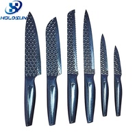 Ensemble de couteaux de cuisine Yangjiang Premium en acier inoxydable antiadhésif 6 pièces, manche creux classique breveté, peinture colorée