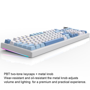 Nouveau <span class=keywords><strong>clavier</strong></span> de jeu rétro-éclairé <span class=keywords><strong>Azerty</strong></span> RGB Double Shot rechargeable personnalisé 101 touches USB écran de <span class=keywords><strong>clavier</strong></span> <span class=keywords><strong>mécanique</strong></span> sans fil - Product Image 2