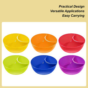 En gros, Bols à trempette et à collation, récipients de mélange compartimentés pour fêtes, soirées cinéma, buffets, apéritifs, pique-niques et salles de pause - Product Image 5