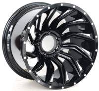 Nouvelles jantes tout-terrain JWYC 4x4 noires 17x9 Sport Deep Dish compatibles SUV 6x139.7 en alliage d'aluminium noir pour camion tout-terrain