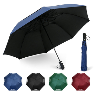 Parapluie professionnel à logo personnalisé, double couche, ventilé, pliable en 2 sections, imperméable, entièrement automatique, protection UV UPF50+, diamètre 125 cm - Product Image 1