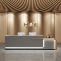 Table de comptoir de bar de bureau en MDF moderne simple peinte caisse enregistreuse pour entreprise hôtel école réception réception utilisation hospitalière