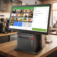 POS-терминал FYJ-F2 с NFC для бесконтактной оплаты, принтером чеков 80 мм, 14-дюймовым экраном, бесплатным ПО для супермаркетов, надежной системой оплаты и автоматической выдачей чеков