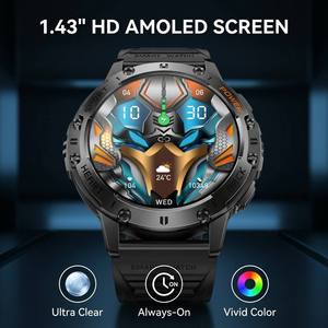 Reloj Inteligente Deportivo Resistente para Exteriores <span class=keywords><strong>K65</strong></span> Amoled, Batería de 530 mAh, Linterna LED, Sumergible 3 ATM, Reloj Inteligente a Prueba de Agua para Hombre - Product Image 4