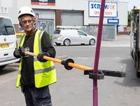 Bâton de sécurité isolé en fibre de verre avec poignée, tête antidérapante en V, outil de maniement mains libres pour levage électrique
