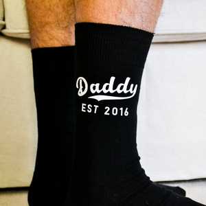 Personalised Father's Day Custom Daddy Gift Grandad <strong>Uncle</strong> to Be Anti-Slip Cotton <strong>Socks</strong> with Name and Date - Product Image 5