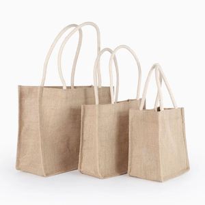 Tote <b>Bag</b> With Laminated Interior & Inner Zipper Jute Market <b>Bag</b> With Handles for Shopping & <b>Beach</b> <b>Large</b> - Product Image 3