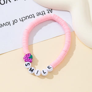 Bracelets personnalisés <span class=keywords><strong>pas</strong></span> chers en gros pour l'été : lettres initiales, mots, fruits – Idéal pour promotion et cadeaux - Product Image 6