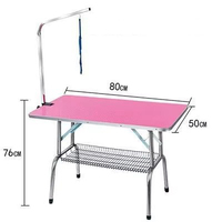 Table de toilettage pour animaux pliable, portable, antidérapante, avec structure en acier inoxydable pour grands chiens et chats, bain, toilettage, séchage, salons pour animaux